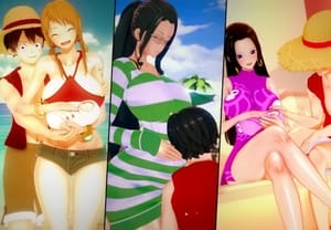 【ワンピース3D】ルフィさん、ナミ・ロビン・ハンコックを孕ませて元気な赤ちゃんを産ませる――！！