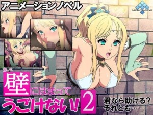 【エロアニメ】壁にはまったエルフの美少女が道行く冒険者や魔物に好き放題犯され、口内射精や中出しされてしまう…