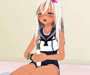 【艦これMMD】呂500（ろーちゃん）が電マオナニーで足ピンアクメ！