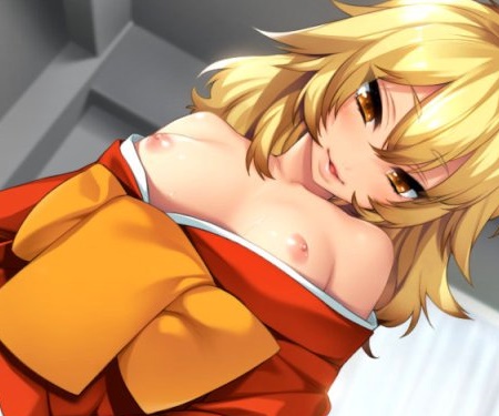 金髪貧乳のロリに騎乗位でオ〇ンポしごかれて中出し! (あけいろ怪奇譚)