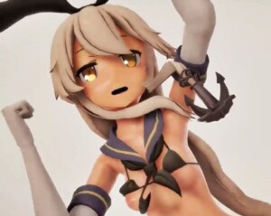 【艦これMMD】(｡╹ω╹｡)ㄘんㄘん注意！ふたなり島風がおち〇ぽをぶるんぶるんさせます！