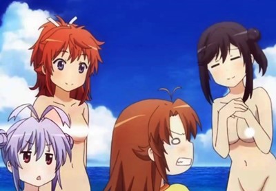 【のんのんびより】アニメ第5話の水着回を裸コラでヌーディストビーチにしたったｗｗｗ