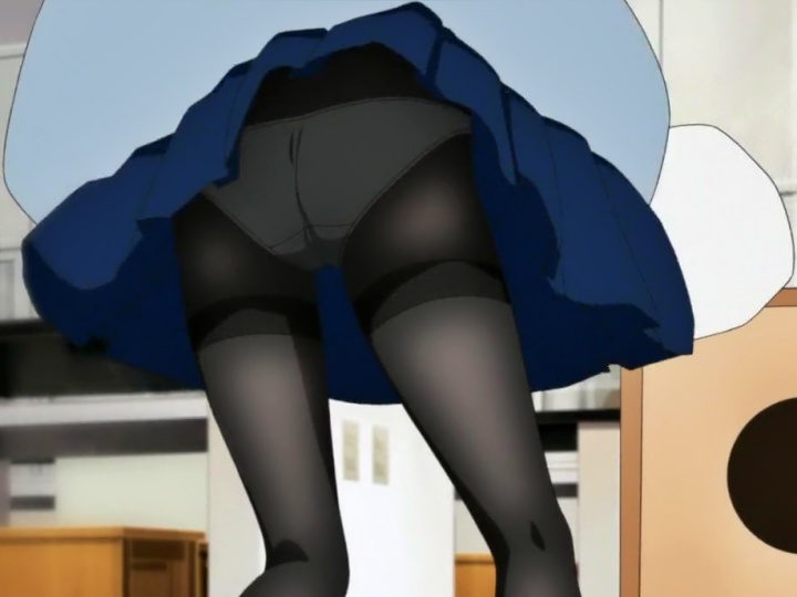 黒パンスト越しのおパンツ最高!エロハプニングで先輩のスカートめくっちゃいます♪(手品先輩 第5話)
