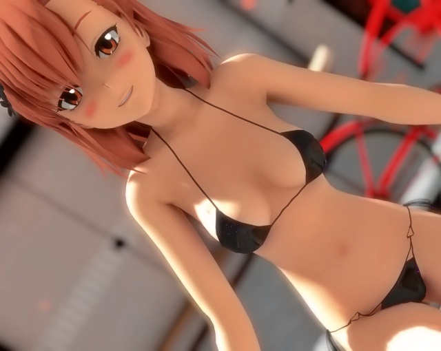 【とある科学の超電磁砲】御坂美琴が郊外のバス停で露出行為！？（MMD）