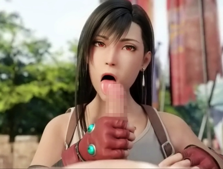 【FF7R】ティファ・ロックハートが巨根フェラチオする3DCGアニメ総集編