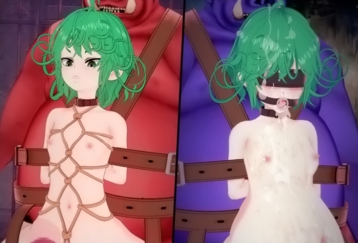 【ワンパンマン】タツマキちゃんがモンスターに負けて凌辱されちゃう即堕ち2コマ3DCG
