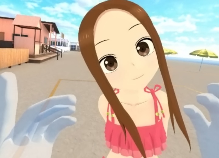 『からかい上手の高木さんVR 1学期』VRゲームで高木さんの水着の紐をほどこうとした結果・・・。