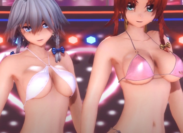【東方MMD】ダンス・ストリップ・クラブで働く美鈴と咲夜がえちえち水着であられもないポーズを!?