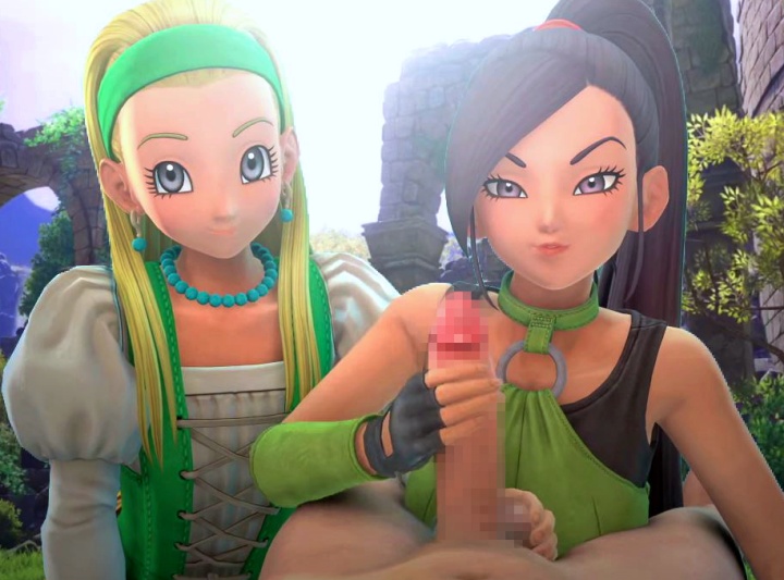 【ドラクエ11】マルティナとセーニャが手コキ・玉揉みしてくれる3Dアニメ