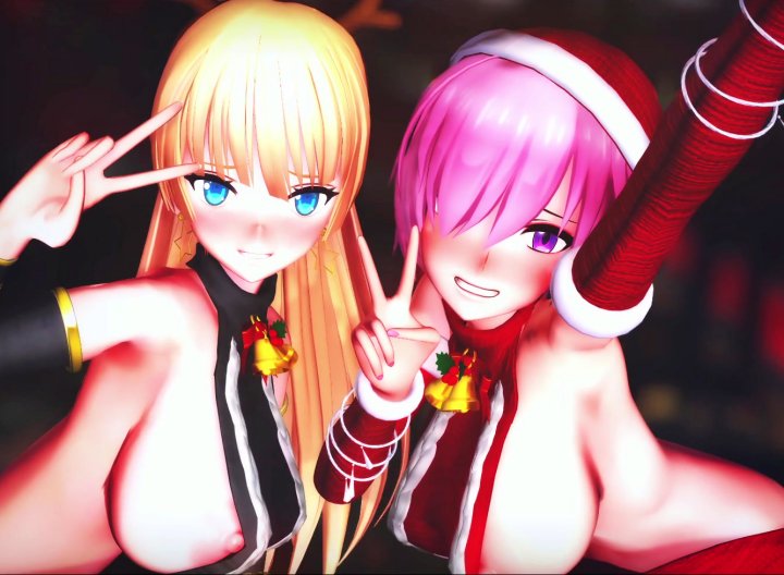 【FGO MMD】アンジェラ＆マシュのえちえちクリスマスLIVE配信！