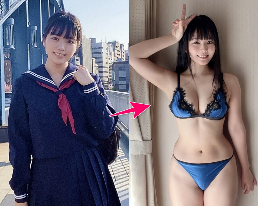 【朗報】そのへんを歩いている普通のJKさん、セーラー服を抜いだら爆乳だったｗｗｗｗｗ