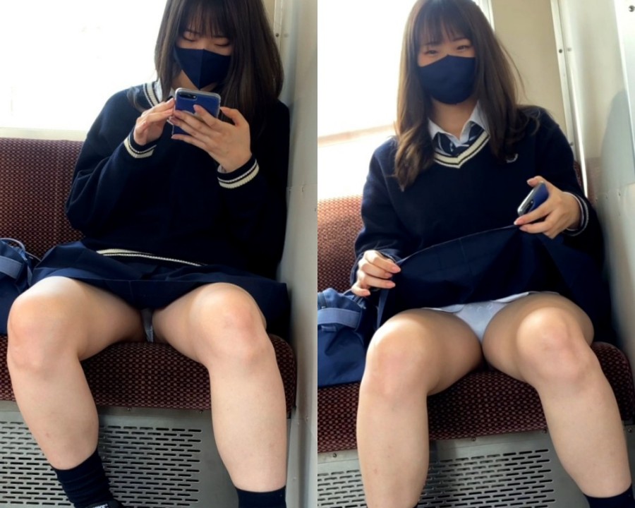 【画像】電車内のJKさん、パンツ見せたい欲が限界突破ｗｗｗ