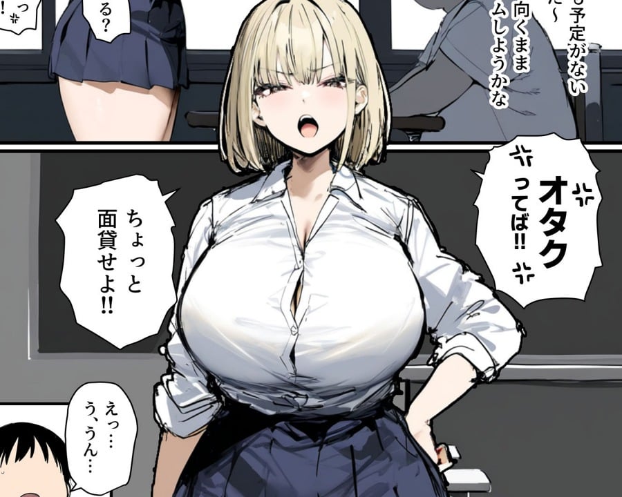 「今日、オタクの家行くからな！チンポ貸せよ！！」陰キャのオタク君、ギャルJKのストレス発散のオナニー道具にされてしまう･･･